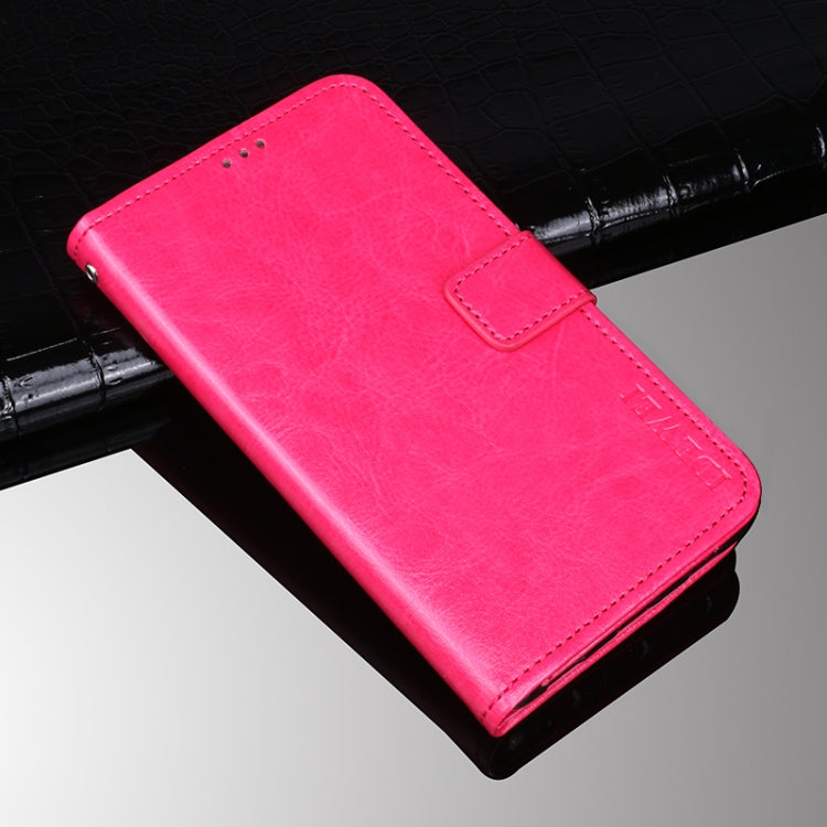 idewei Crazy Horse Texture Horizontal Flip Leather Case with Holder & Card Slots & Wallet For Doogee N40 Pro(Rose Red) - More Brand by idewei | Online Shopping UK | buy2fix