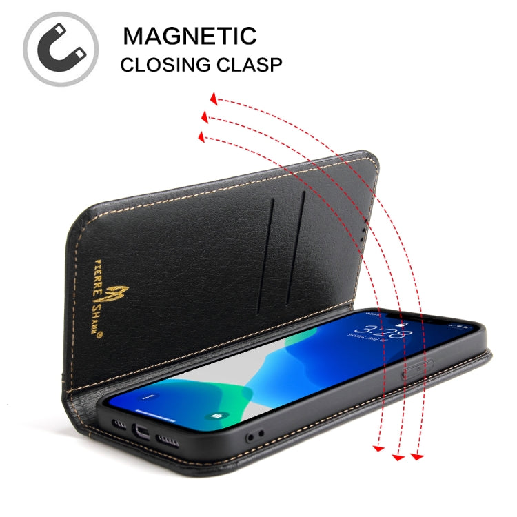 For iPhone 13 Genuine Leather Horizontal Flip Leather Case with Holder & Card Slots & Wallet(Black) - iPhone 13 Cases by buy2fix | Online Shopping UK | buy2fix