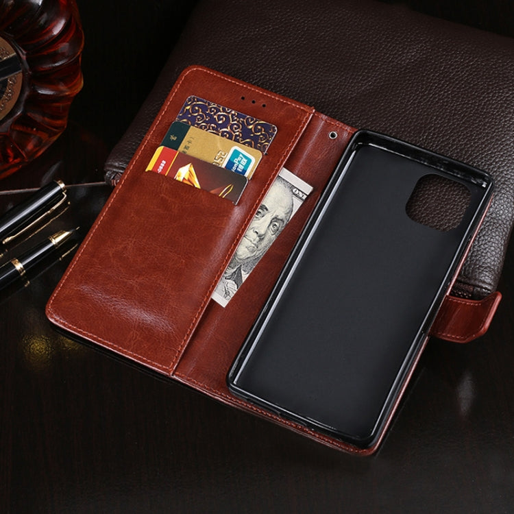 For Motorola Edge 20 Lite idewei Crazy Horse Texture Horizontal Flip Leather Case with Holder & Card Slots & Wallet(Dark Blue) - Motorola Cases by idewei | Online Shopping UK | buy2fix