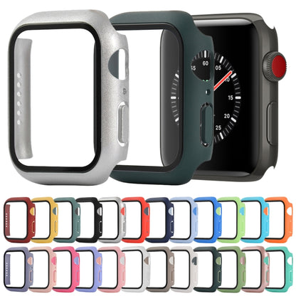 Shockproof PC+Tempered Glass Protective Case with Packed Carton For Apple Watch Series 3 & 2 & 1 42mm(Light Green) - Watch Cases by buy2fix | Online Shopping UK | buy2fix