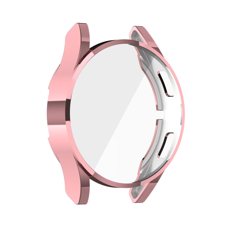 For Samung Galaxy Watch4 44mm Full Coverage TPU Electroplating Protective Case Cover(Pink) - Watch Cases by buy2fix | Online Shopping UK | buy2fix