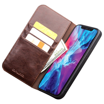 For iPhone 13 QIALINO Horizontal Flip Leather Case with Holder & Card Slots & Wallet(Brown) - iPhone 13 Cases by QIALINO | Online Shopping UK | buy2fix