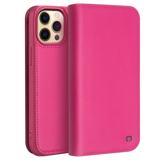 For iPhone 13 Pro Max QIALINO Business Horizontal Flip Leather Case with Holder & Card Slots & Wallet  (Rose Red) - iPhone 13 Pro Max Cases by QIALINO | Online Shopping UK | buy2fix