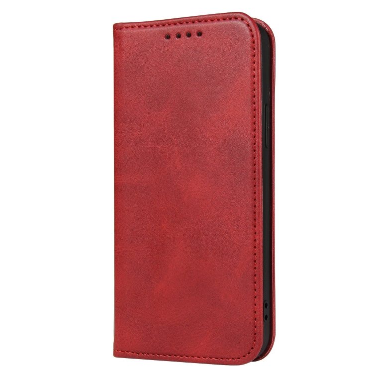 For iPhone 13 Calf Texture Magnetic Horizontal Flip Leather Case with Holder & Card Slots & Wallet(Red) - iPhone 13 Cases by buy2fix | Online Shopping UK | buy2fix