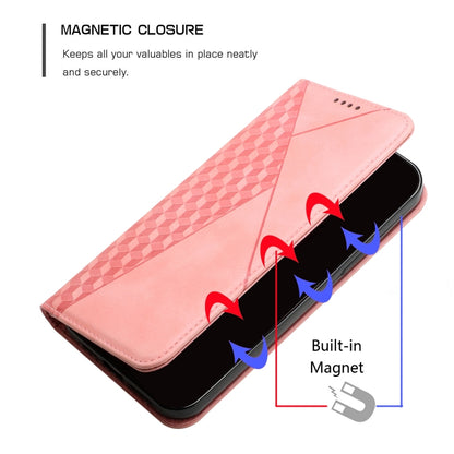 For iPhone XR Diamond Pattern Splicing Skin Feel Magnetic Horizontal Flip Leather Case with Card Slots & Holder & Wallet(Rose Gold) - More iPhone Cases by buy2fix | Online Shopping UK | buy2fix