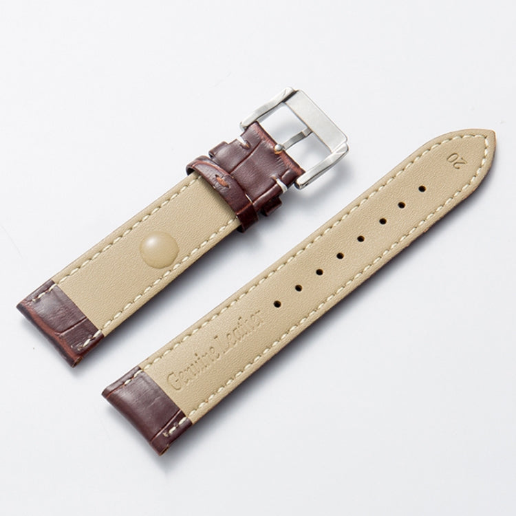 18mm Calf Leather Watch Band(Pink) - Watch Bands by buy2fix | Online Shopping UK | buy2fix