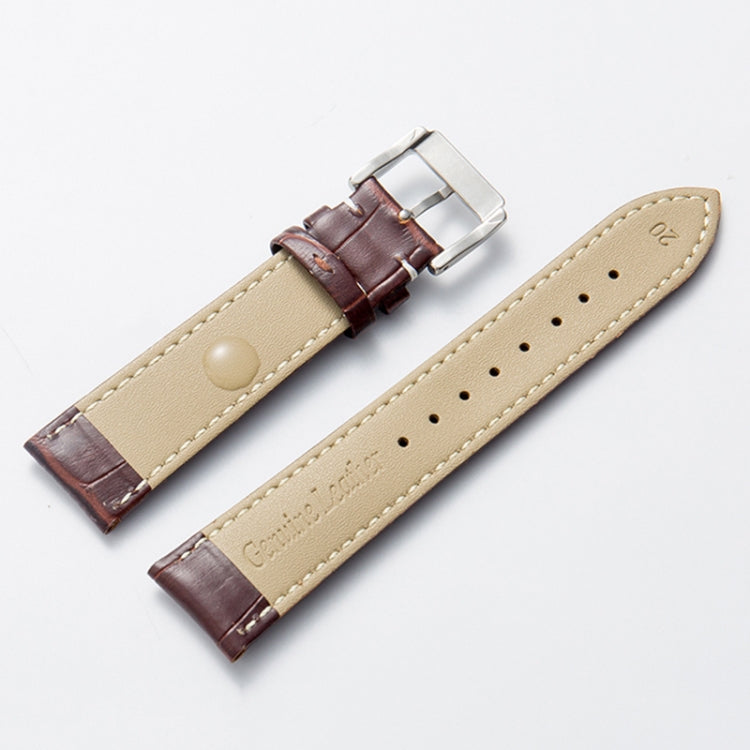 20mm Calf Leather Watch Band(Blue) - Watch Bands by buy2fix | Online Shopping UK | buy2fix