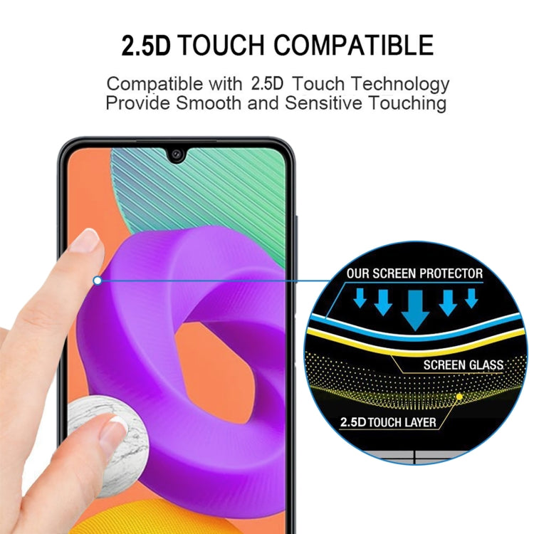 For Samsung Galaxy M22 Full Glue Full Screen Tempered Glass Film - Galaxy Tempered Glass by buy2fix | Online Shopping UK | buy2fix