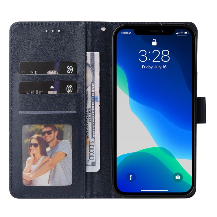 For iPhone 13 Pro Multifunctional Horizontal Flip Leather Case, with Three Card Slot & Holder & Photo Frame & Lanyard (Navy) - iPhone 13 Pro Cases by buy2fix | Online Shopping UK | buy2fix