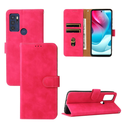 For Motorola Moto G60S Solid Color Skin Feel Magnetic Buckle Horizontal Flip PU Leather Case with Holder & Card Slots & Wallet(Rose Gold) - Motorola Cases by buy2fix | Online Shopping UK | buy2fix