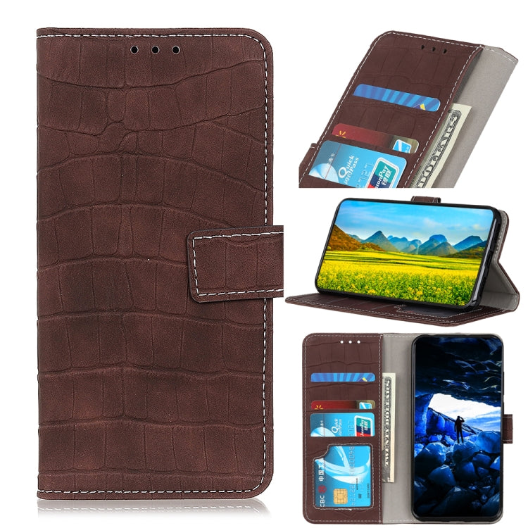 For Xiaomi Mi 11T / 11T Pro Crocodile Texture Horizontal Flip Leather Case with Holder & Card Slots & Wallet(Brown) - Xiaomi Cases by buy2fix | Online Shopping UK | buy2fix