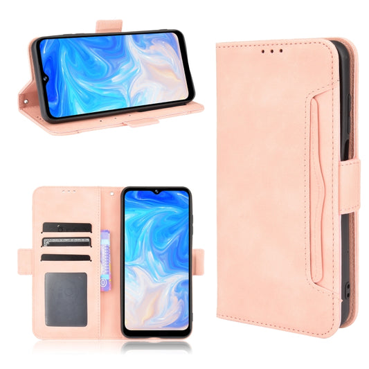 For Doogee N40 Pro Skin Feel Calf Pattern Horizontal Flip Leather Case with Holder & Card Slots & Photo Frame(Pink) - More Brand by buy2fix | Online Shopping UK | buy2fix