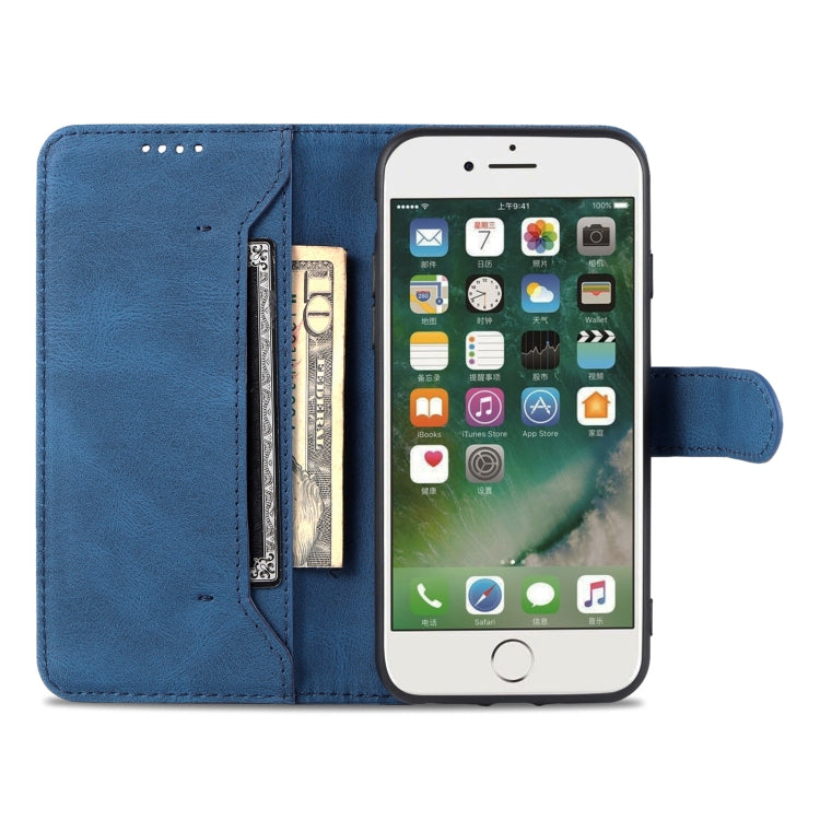 For iPhone SE 2022 / SE 2020 / 8 / 7 AZNS Dream II Skin Feel PU+TPU Horizontal Flip Leather Case with Holder & Card Slots & Wallet(Blue) - iPhone SE 2022 / 2020 / 8 / 7 Cases by AZNS | Online Shopping UK | buy2fix