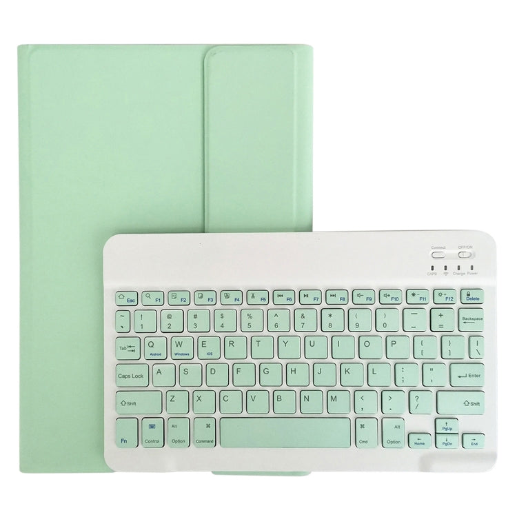 For Lenovo Pad Tab P11 Pro 11.5 inch TB-J706F LX115 Solid Color Detachable Square Keycap Bluetooth Keyboard Leather Tablet Case with Stand(Green) - Lenovo Keyboard by buy2fix | Online Shopping UK | buy2fix