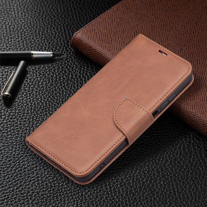 For Xiaomi Redmi 10 Retro Lambskin Texture Pure Color Horizontal Flip PU Leather Case with Holder & Card Slots & Wallet & Lanyard(Brown) - Xiaomi Cases by buy2fix | Online Shopping UK | buy2fix