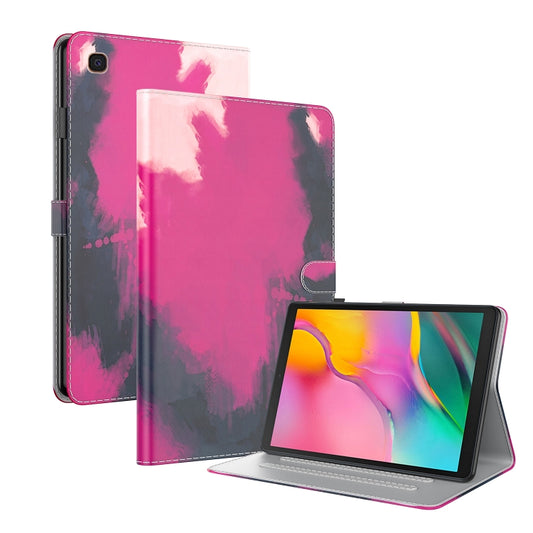 For Samsung Galaxy Tab A 10.1 2019 T515 / T510 Voltage Watercolor Pattern Skin Feel Magnetic Horizontal Flip PU Leather Case with Holder & Card Slots & Photo Frame(Berry) - Tab A 10.1 (2019) T510 / T515 by buy2fix | Online Shopping UK | buy2fix