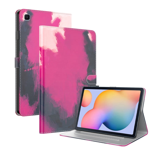 For Samsung Galaxy Tab S6 Lite 10.4 inch P610 / P615 Voltage Watercolor Pattern Skin Feel Magnetic Horizontal Flip PU Leather Case with Holder & Card Slots & Photo Frame & Sleep / Wake-up Function(Berry) - Tab S6 Lite P610 / P615 by buy2fix | Online Shopping UK | buy2fix