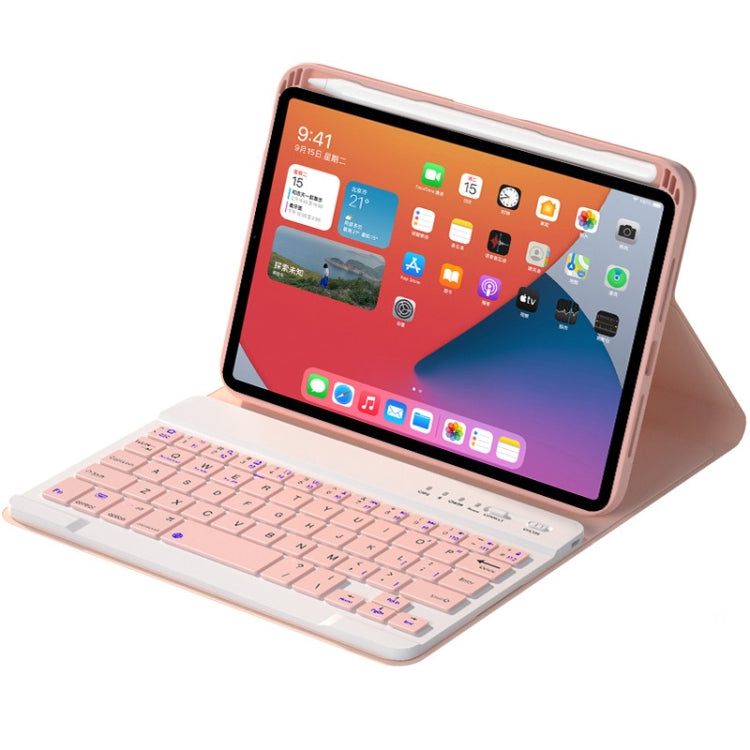 HK006 Square Keys Detachable Bluetooth Keyboard Leather Tablet Case with Holder for iPad mini 6(Pink) - For iPad mini by buy2fix | Online Shopping UK | buy2fix