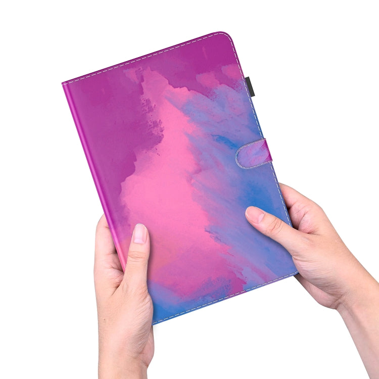 For iPad mini 6 Watercolor Pattern Skin Feel Magnetic Horizontal Flip PU Leather Tablet Case with Holder & Card Slots & Photo Frame(Purple Red) - iPad mini 6 Cases by buy2fix | Online Shopping UK | buy2fix