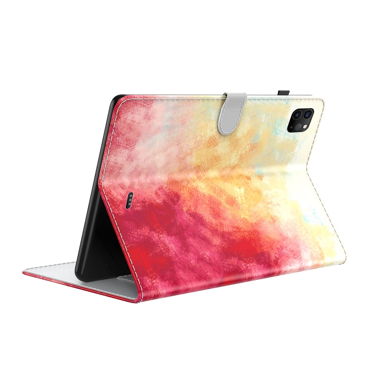 For iPad Pro 11 2022 / 2021 / 2018 / Air 2020 10.9 Watercolor Pattern Skin Feel Magnetic Leather Tablet Case with Holder & Card Slots & Photo Frame & Sleep / Wake-up Function(Spring Cherry) - iPad Pro 11 (2022/2021) Cases by buy2fix | Online Shopping UK | buy2fix