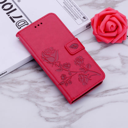 For iPhone 13 Pro Rose Embossed Horizontal Flip PU Leather Case with Holder & Card Slots & Wallet (Red) - iPhone 13 Pro Cases by buy2fix | Online Shopping UK | buy2fix