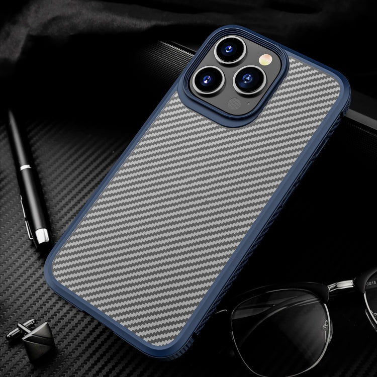 For iPhone 13 Pro iPAKY MG Series Carbon Fiber TPU + PC Shockproof Case (Blue) - iPhone 13 Pro Cases by iPAKY | Online Shopping UK | buy2fix