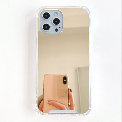 For iPhone 13 TPU + Acrylic Four Drop Luxury Plating Mirror Phone Case Cover(Gold) - iPhone 13 Cases by buy2fix | Online Shopping UK | buy2fix