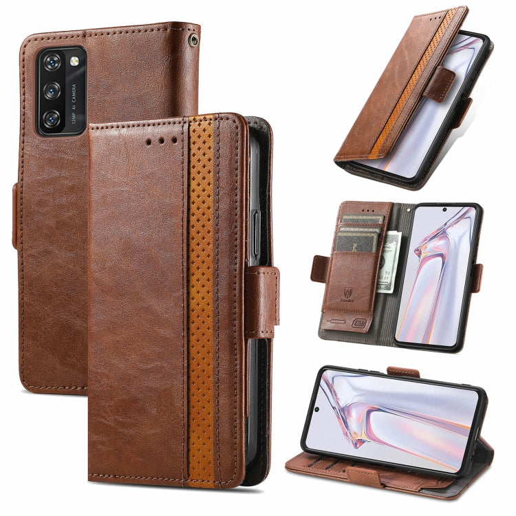 For Blackview A100 CaseNeo Business Splicing Dual Magnetic Buckle Horizontal Flip PU Leather Case with Holder & Card Slots & Wallet(Brown) - More Brand by buy2fix | Online Shopping UK | buy2fix