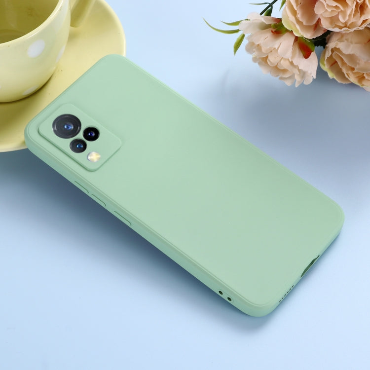 For vivo V21 5G / 4G Solid Color Liquid Silicone Shockproof Full Coverage Protective Case(Green) - vivo Cases by buy2fix | Online Shopping UK | buy2fix
