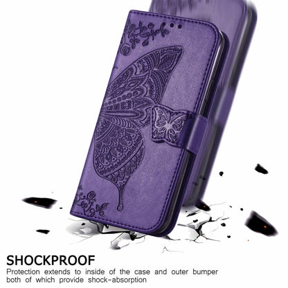 For OPPO Realme GT Master Butterfly Love Flower Embossed Horizontal Flip Leather Case with Holder & Card Slots & Wallet & Lanyard(Dark Purple) - Realme Cases by buy2fix | Online Shopping UK | buy2fix