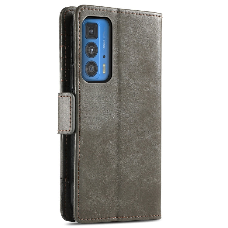 For Motorola Edge 20 Pro CaseNeo Business Splicing Dual Magnetic Buckle Horizontal Flip PU Leather Case with Holder & Card Slots & Wallet(Grey) - Motorola Cases by buy2fix | Online Shopping UK | buy2fix