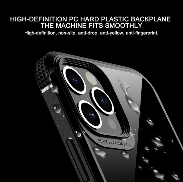 For iPhone 11 MG Series Carbon Fiber TPU + Clear PC Four-corner Airbag Shockproof Case (Blue) - iPhone 11 Cases by buy2fix | Online Shopping UK | buy2fix