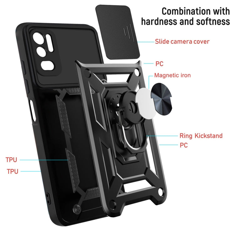 For Xiaomi Redmi Note 10 5G Sliding Camera Cover Design TPU+PC Protective Case(Black) - Xiaomi Cases by buy2fix | Online Shopping UK | buy2fix