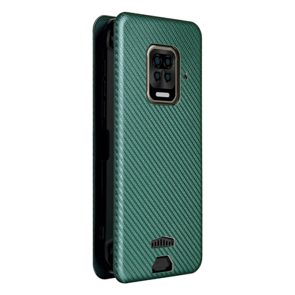 For Doogee S59 / S59 Pro Carbon Fiber Texture Horizontal Flip TPU + PC + PU Leather Case with Card Slot(Green) - More Brand by buy2fix | Online Shopping UK | buy2fix
