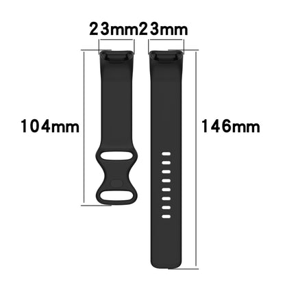 For Fitbit Charge 5 Silicone Watch Band, Size:L(Apricot) - Watch Bands by buy2fix | Online Shopping UK | buy2fix