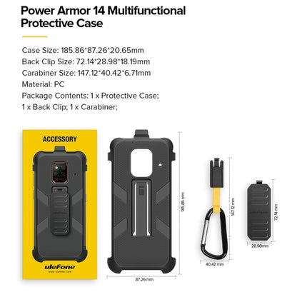 For Ulefone Power Armor 14 Ulefone Multifunctional TPU + PC Protective Case with Back Clip & Carabiner - Ulefone Cases by Ulefone | Online Shopping UK | buy2fix