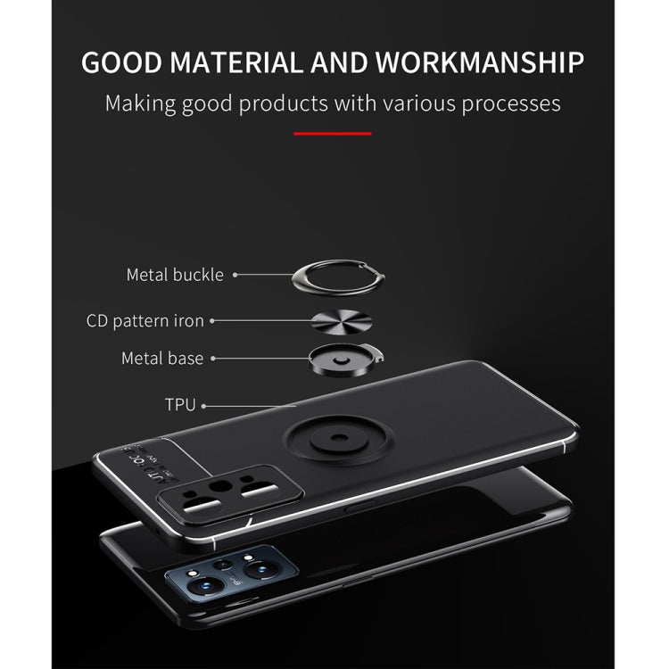 For OPPO Realme GT Neo2 Metal Ring Holder 360 Degree Rotating TPU Phone Case(Black) - Realme Cases by buy2fix | Online Shopping UK | buy2fix