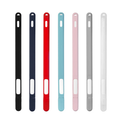 Two-hole Solid Color Silicone Stylus Protective Case For Apple Pencil 2(Grey) - Pencil Accessories by buy2fix | Online Shopping UK | buy2fix