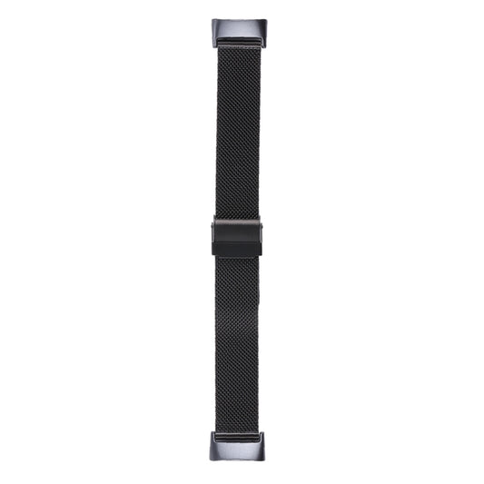 For Fitbit Charge 5 Milan Steel Double Buckles Strap Watch Band(Black) - Watch Bands by buy2fix | Online Shopping UK | buy2fix