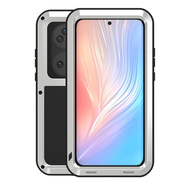 For Huawei P50 Pro LOVE MEI Metal Shockproof Waterproof Dustproof Protective Phone Case without Glass(Silver) - Huawei Cases by LOVE MEI | Online Shopping UK | buy2fix