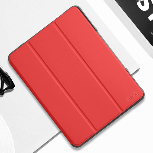 For iPad 10.2 Mutural Horizontal Flip PC + TPU + PU Leather Case with Holder & Pen Slot(Red) - iPad 10.2 Cases by Mutural | Online Shopping UK | buy2fix