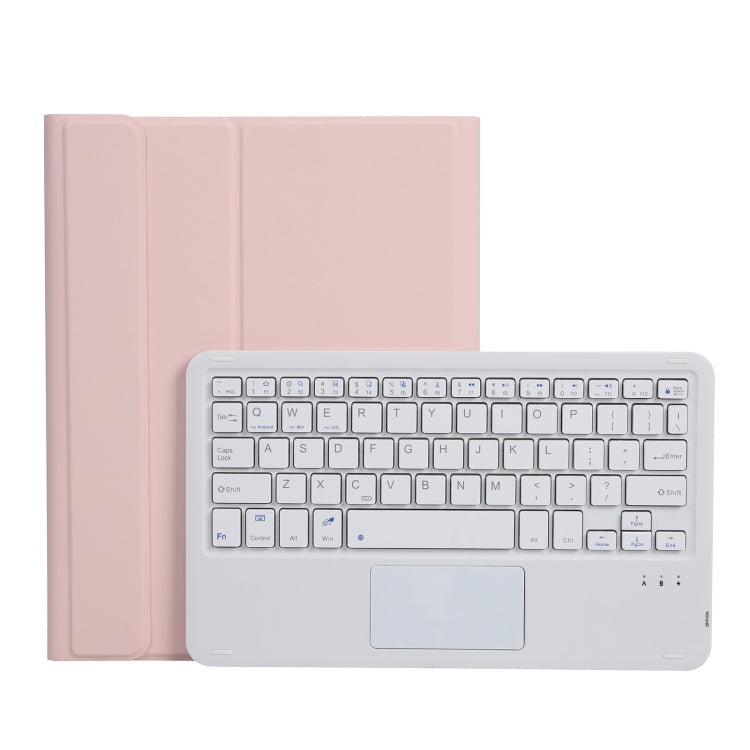 A11B-A Lambskin Texture Square Keycap Bluetooth Keyboard Leather Case with Touch Control For iPad Air 4 2020 10.9 / Pro 11 inch 2021 & 2020 & 2018(Pink) - Universal by buy2fix | Online Shopping UK | buy2fix