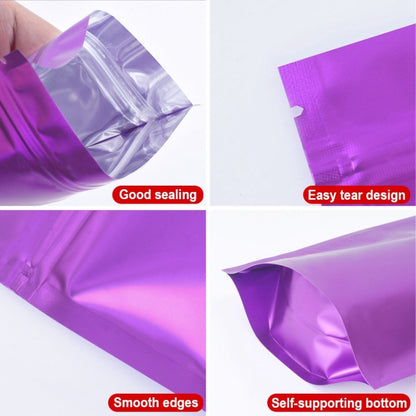 100 PCS/Set Matte Aluminum Foil Snack Stand-up Pouch, Size:12x20+4cm(Pink) - Preservation Supplies by buy2fix | Online Shopping UK | buy2fix