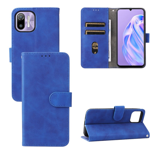 For Ulefone Note 6 Skin Feel Magnetic Flip Leather Phone Case(Blue) - Ulefone Cases by buy2fix | Online Shopping UK | buy2fix