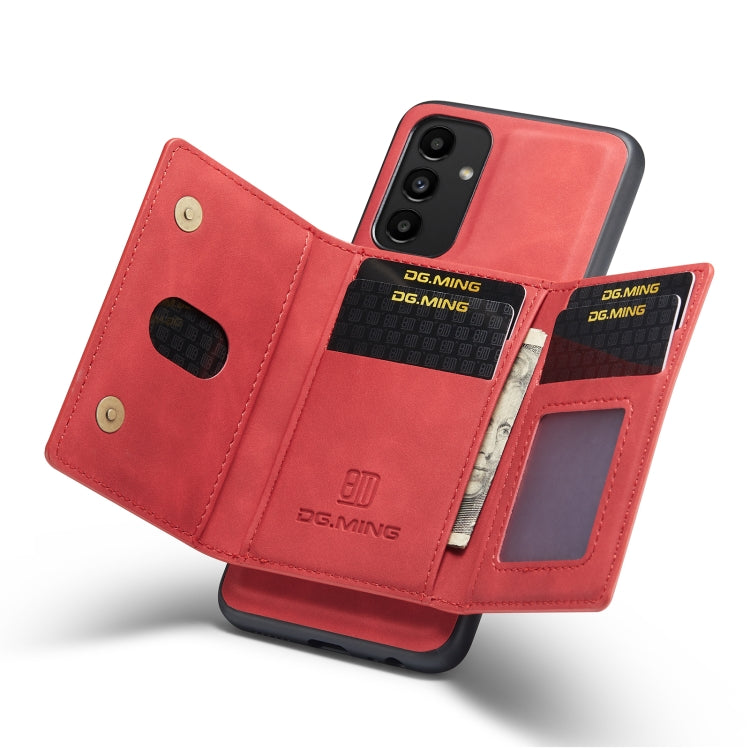 For Samsung Galaxy A13 4G DG.MING M2 Series 3-Fold Multi Card Bag + Phone Case(Red) - Galaxy Phone Cases by DG.MING | Online Shopping UK | buy2fix