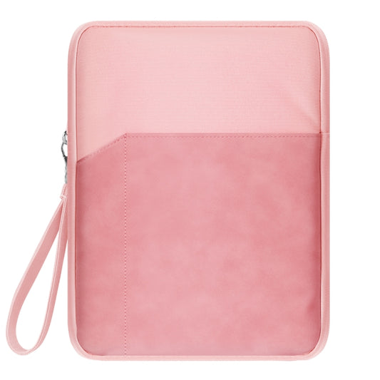 9.7-11 inch Universal Sheepskin Leather + Oxford Fabric Portable Tablet Storage Bag(Pink) - Protective Bag by buy2fix | Online Shopping UK | buy2fix