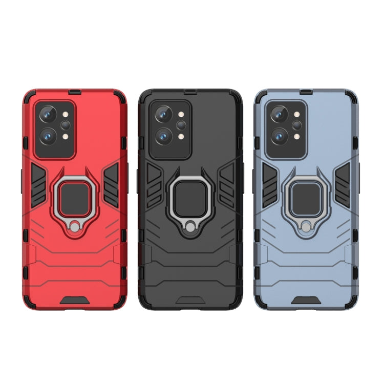 For OPPO Realme GT2 Pro Shockproof PC + TPU Holder Phone Case(Black) - Realme Cases by buy2fix | Online Shopping UK | buy2fix