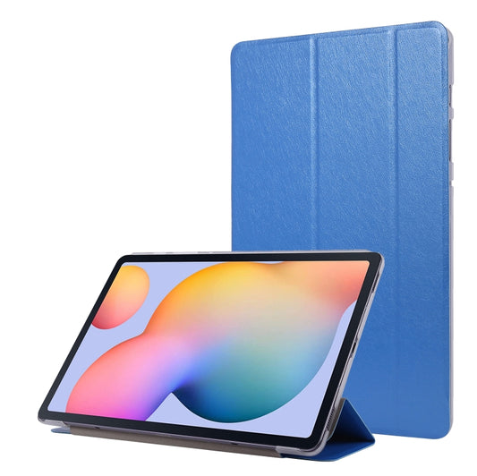 For Samsung Galaxy Tab S8+ / Tab S7+ Silk Texture Flip Leather Tablet Case(Blue) - Galaxy Tab S8 Cases by buy2fix | Online Shopping UK | buy2fix