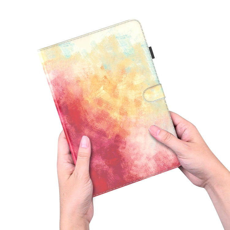 For Samsung Galaxy Tab S9 Watercolor Pattern Flip Leather Tablet Case(Spring Cherry) - Galaxy Tab S9 Cases by buy2fix | Online Shopping UK | buy2fix