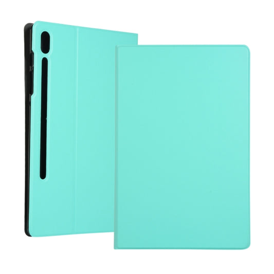 For Samsung Galaxy Tab S8 Ultra Elasticity Leather Tablet Case with Holder(Mint Green) - Other Galaxy Tab PC by buy2fix | Online Shopping UK | buy2fix